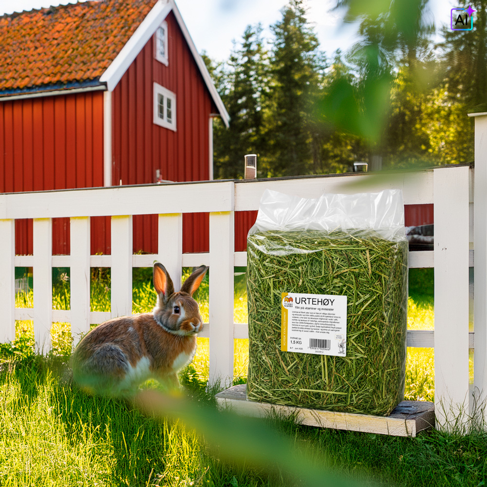 1,5 kg Urtehø To Gode Naboer Hø - Rig på mineraler